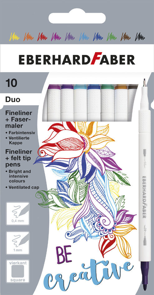 EBERHARD FABER Feutre Duo pointe ronde & pointe fine