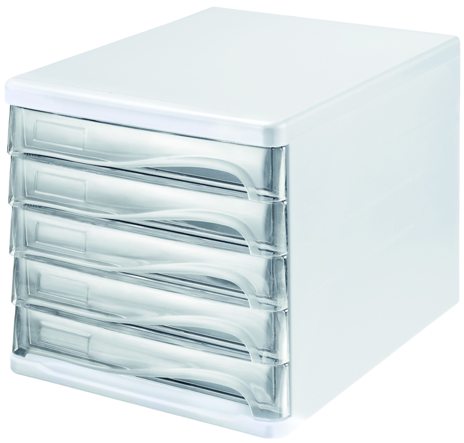 helit Module de classement 'the wave', 5 tiroirs, blanc/