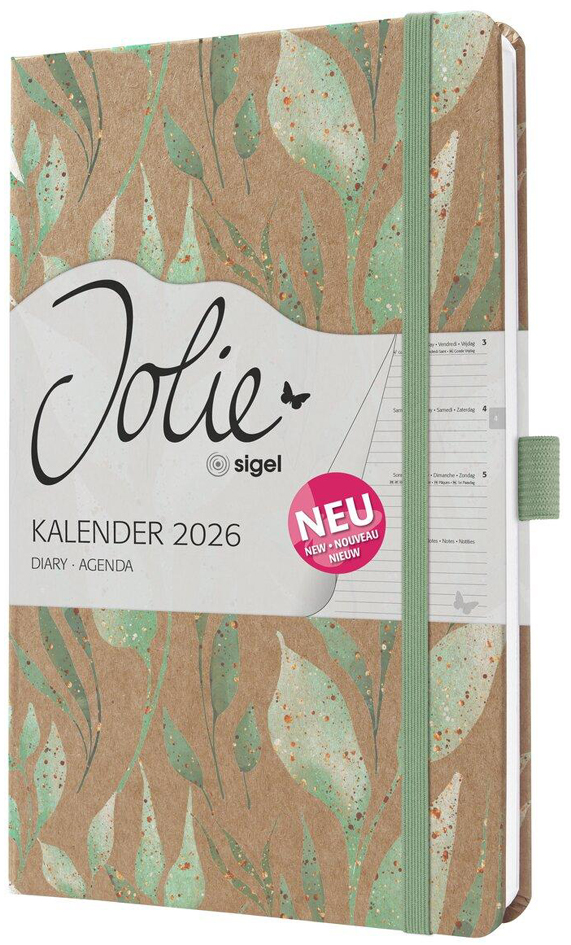sigel Agenda planning Jolie Pure 2026 'Sparkle Leaves', A5