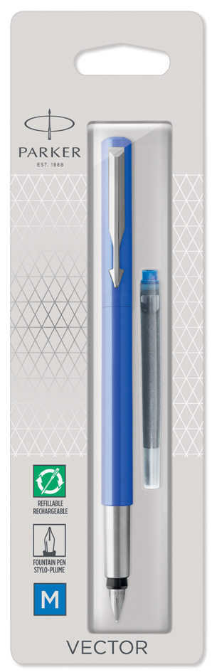 PARKER Stylo plume VECTOR, taille de plume: M, bleu