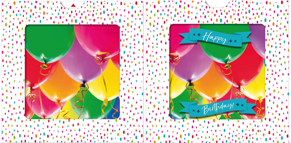 SUSY CARD Carte d'anniversaire 3D Sliding card 'Ballons'