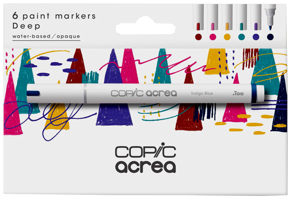 COPIC Marqueur acrea 'Deep', set de 6