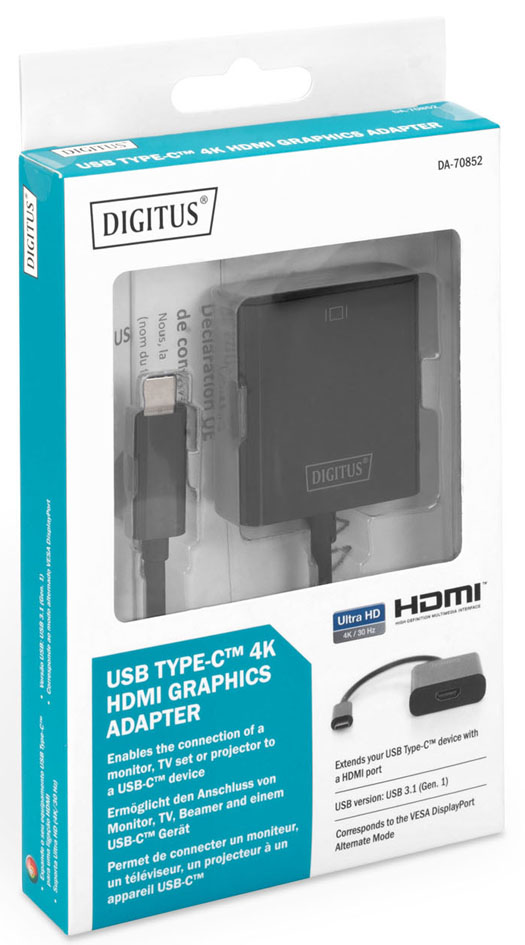 Adaptateur graphique USB 3.1 - HDMI, emballage