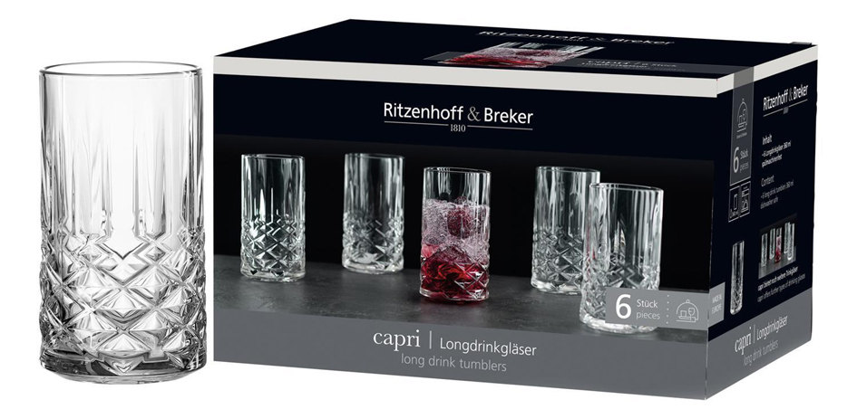 Ritzenhoff & Breker Verre à long drink CAPRI, 0,36 l