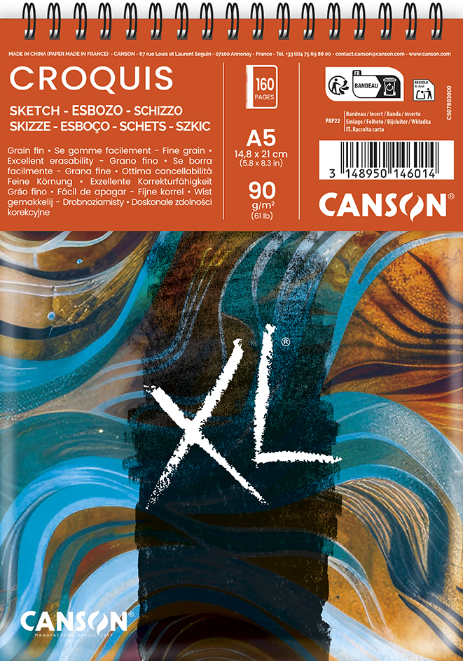 Album de dessin XL CROQUIS Waves A5 - recto