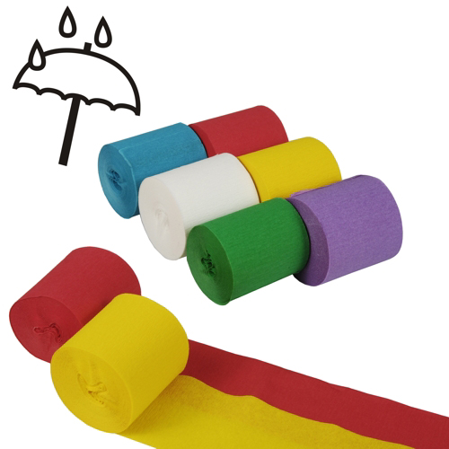 PAPSTAR Banderolle en papier crépon, 50 mm x 10 m, pack de 6