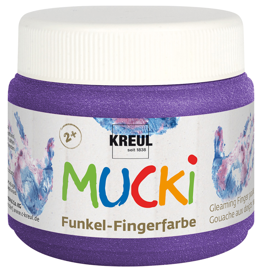 KREUL Gouache aux doigts nacrée 'MUCKI', 150 ml,bleu diamant