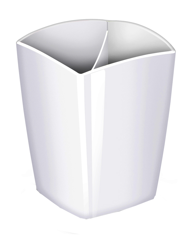 CEP Pot à crayons GLOSS, 2 compartiments, blanc