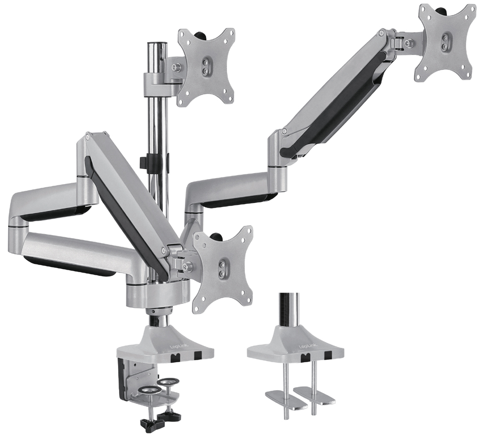 LogiLink Bras support pour écran, aluminium, triple