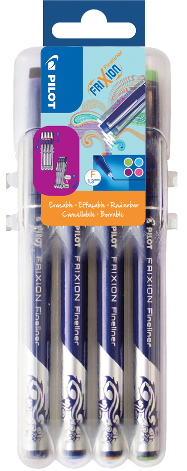 Stylo feutre Fineliner FRIXION EVOLUTIVE SET, étui de 4 (5040490)