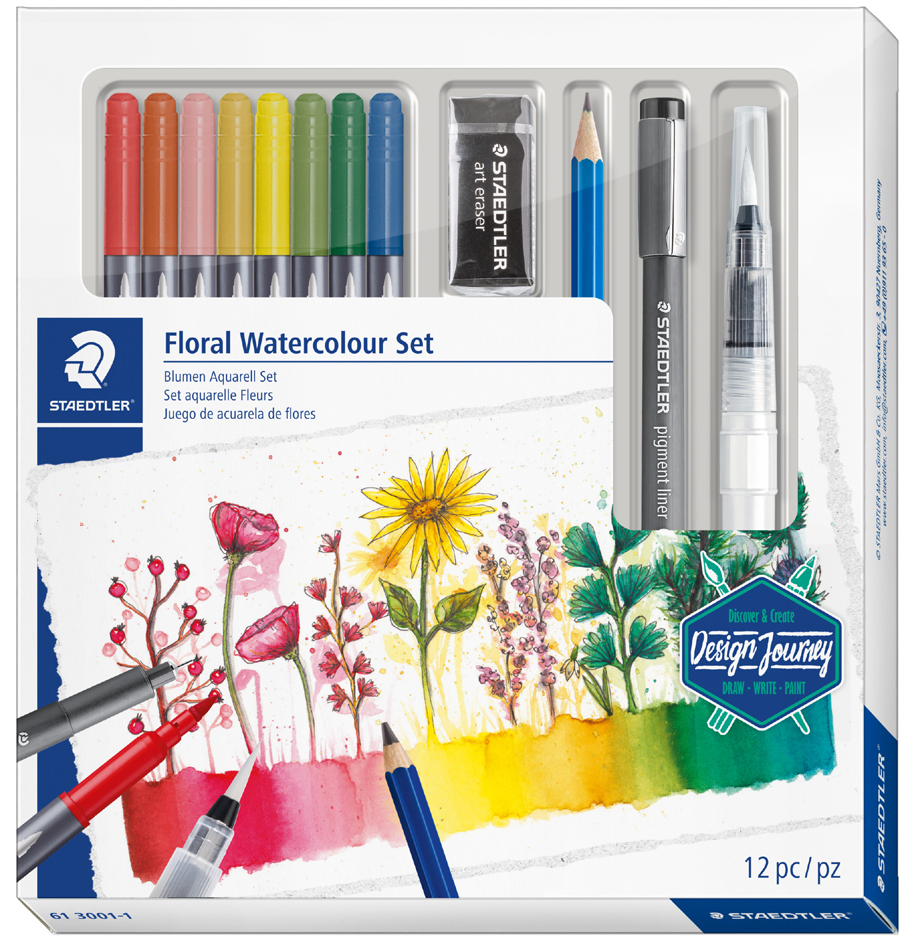 Kit aquarelle Floral Watercolour Set, dans son emballage