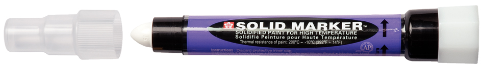 Marqueur à usage industriel "Solid Marker Slim", blanc