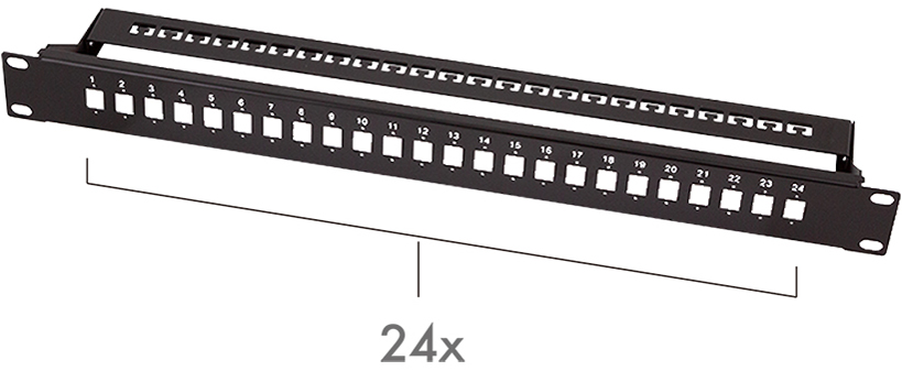 LogiLink Panneau de brassage fibres optiques 19', noir
