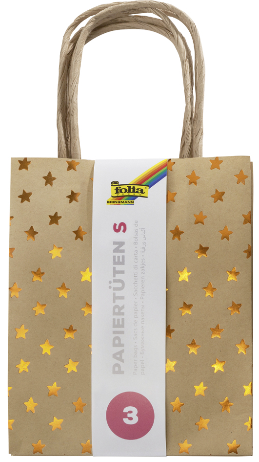 folia Sac en papier 'Noël', papier kraft, grand