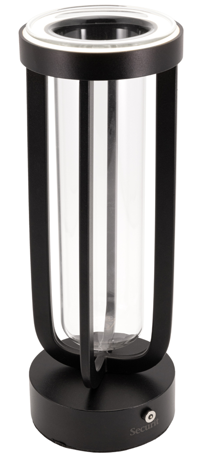 Securit Lampe de table à LED rechargeable FLORENCE, noir