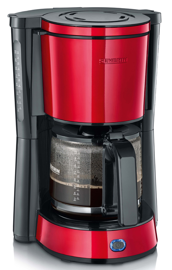 SEVERIN Cafetière électrique KA 4817 TYPE, rouge / noir