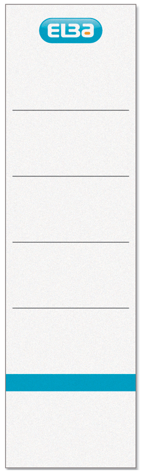 ELBA Etiquette de dos pour classeur, court/large, blanc
