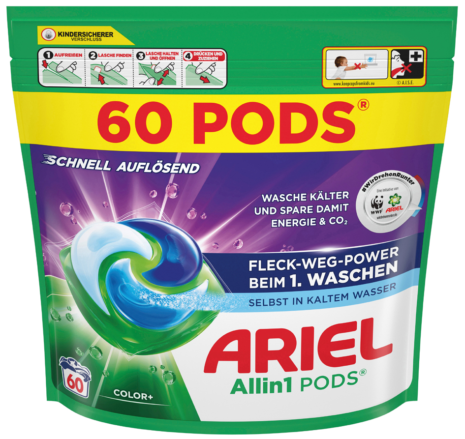 Capsules de lessive, couleur