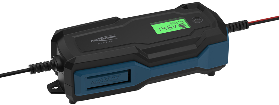 ANSMANN Chargeur de batterie BC, 6-12V/6A, noir/bleu