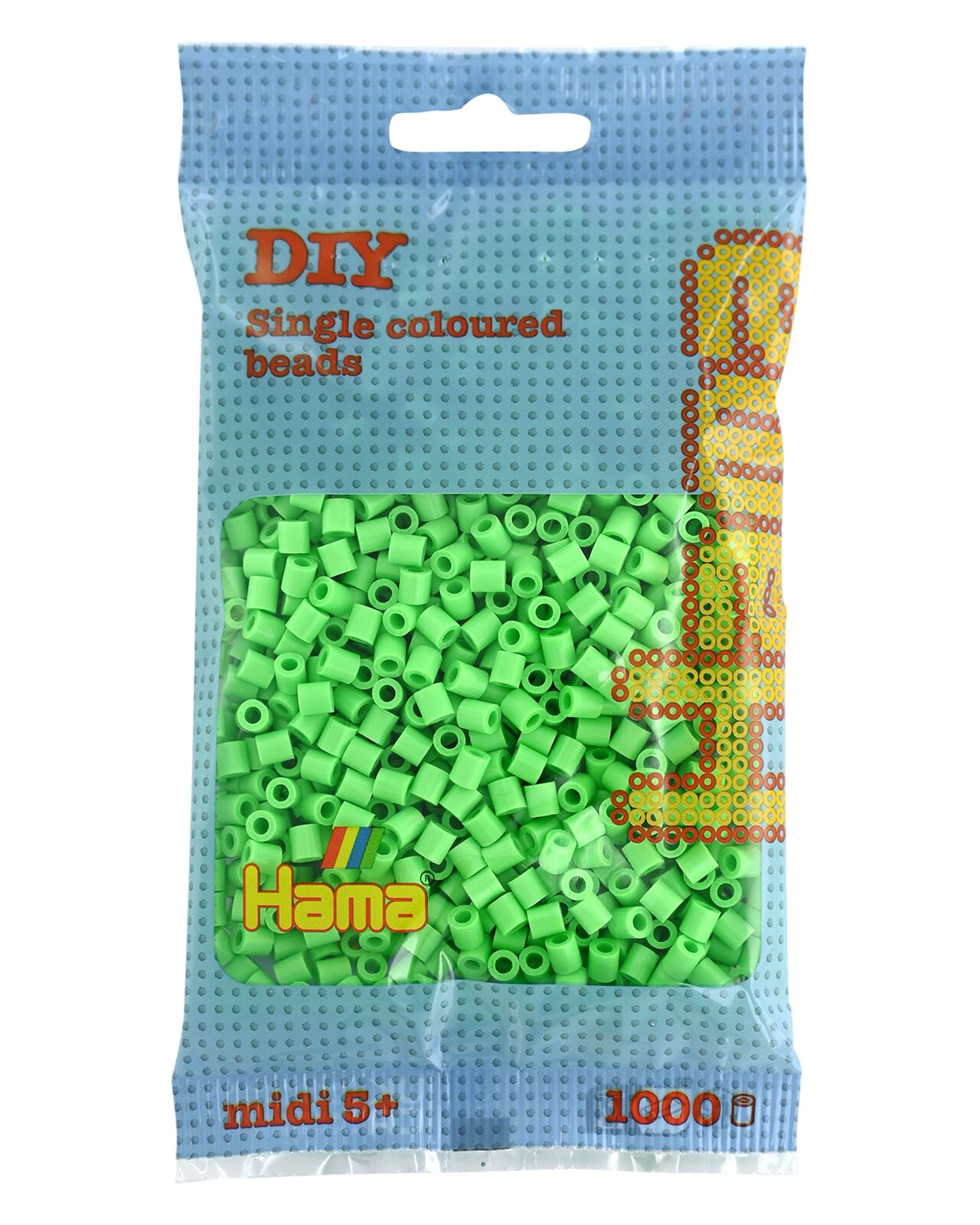 Hama Perles à repasser midi, dans un sachet, vert pastel