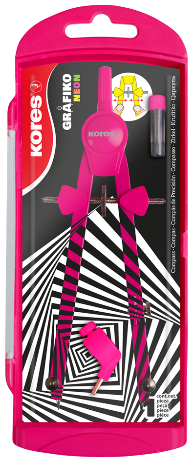 Compas "Grafiko Neon", fuchsia