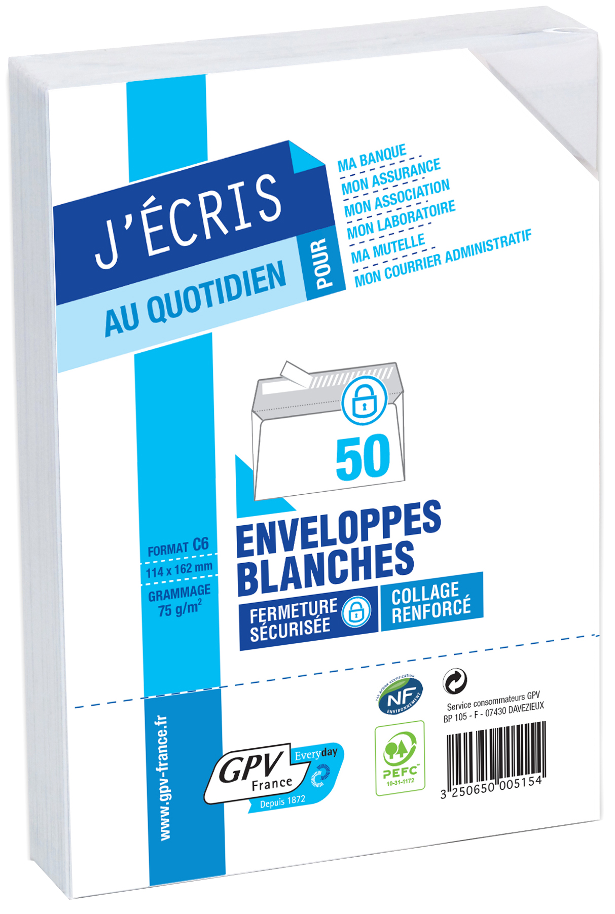 Paxels enveloppes bandes adhésives