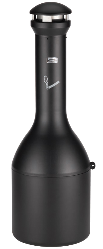 Rubbermaid Cendrier sur pied Infinity Genie, rond, noir
