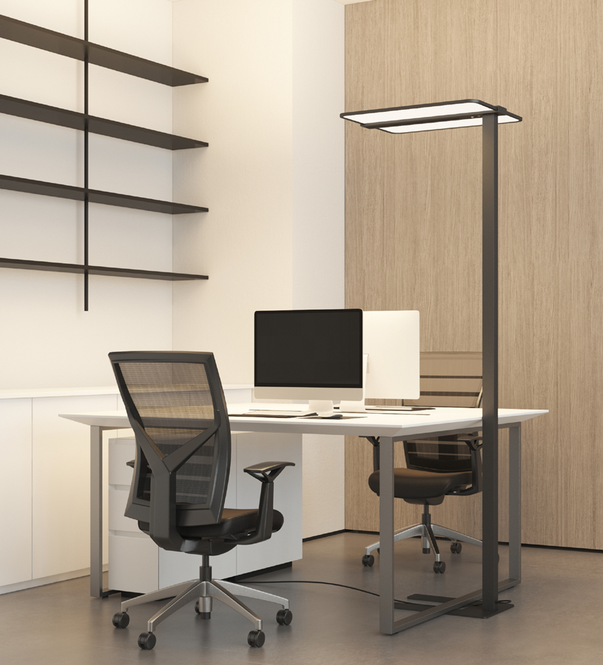 UNiLUX Lampadaire à LED ATLAS, hauteur: 1.950 mm, noir