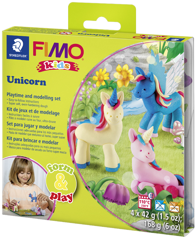 FIMO kids Kit de modelage Form & Play 'Unicorn', niveau 2
