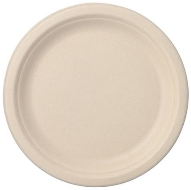 PAPSTAR Assiette en canne à sucre 'pure', rond, 230 mm