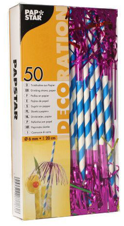 Paille en papier "Feu d'artifice", emballage