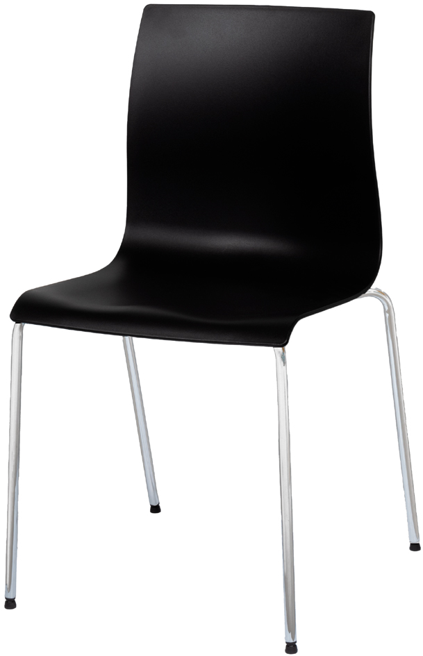 PAPERFLOW Chaise visiteur ARKO, set de 2, noir