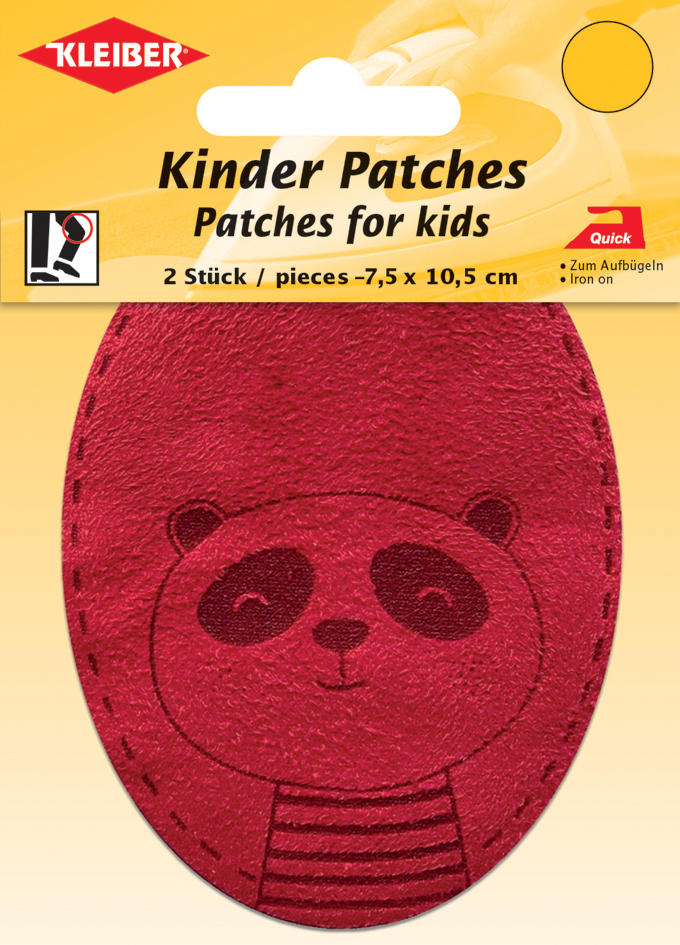 KLEIBER Application 'Panda', rouge, blister de 2