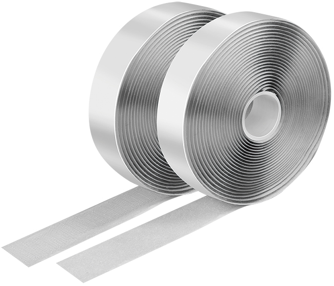 LogiLink Ruban auto-agrippant, set de 2, 25 mm x 5 m, blanc