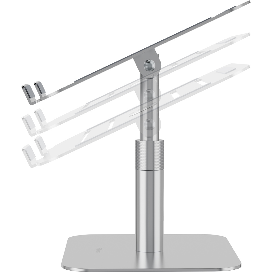Support pour ordinateur portable Alumia : montre le réglage de la hauteur
