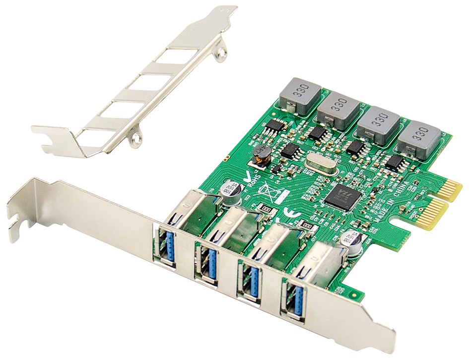 Carte Add-On USB 3.0 PCI Express, 4 ports
