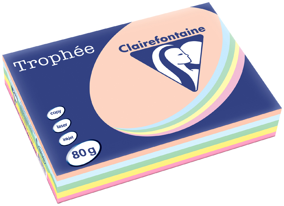 Clairefontaine Papier universel Trophée, A4, assorti fluo