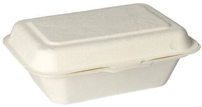 PAPSTAR Boîte à encas en canne à sucre 'pure', blanc