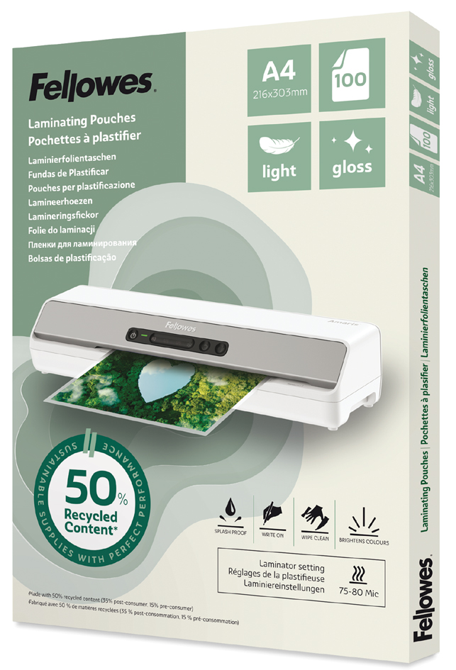 Fellowes Pochette de plastification, A3, 160 microns