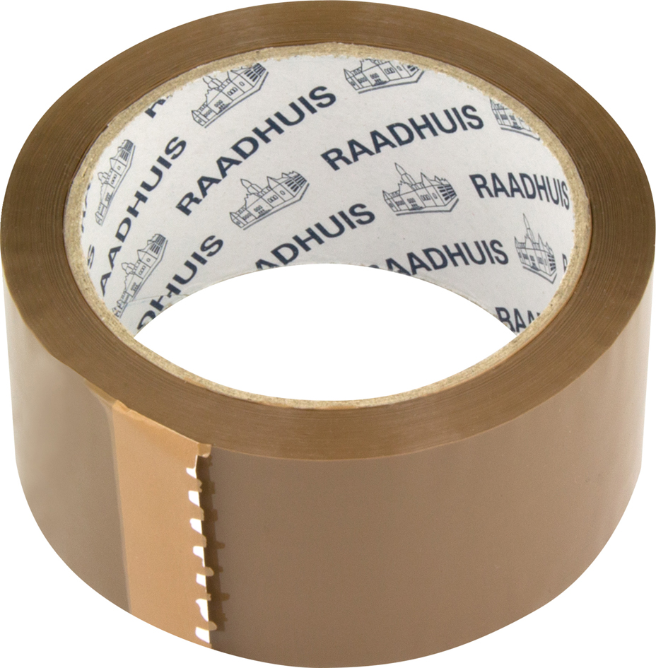 RAADHUIS Ruban adhésif d'emballage, 48 mm x 66 m, marron