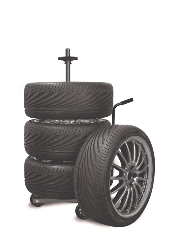 Support de rangement mobile pour pneus de voiture