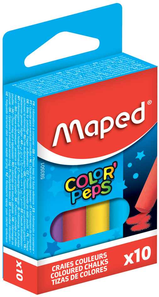 Maped Craie pour tableau COLOR'PEPS, rond, assorti