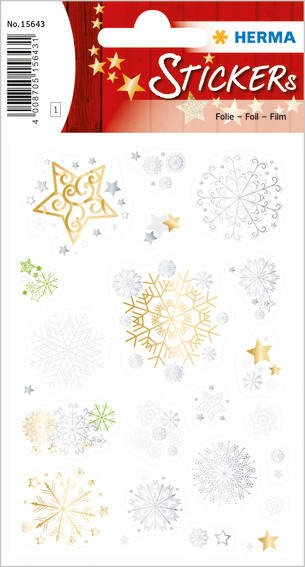 HERMA Stickers de Noël CREATIVE 'Etoiles et flocons'
