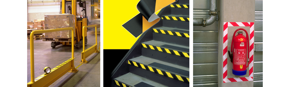 3M Ruban adhésif PVC souple 767i, noir / jaune