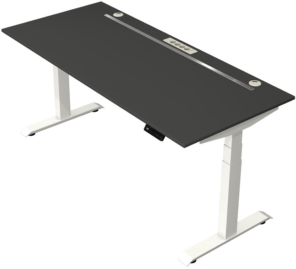 kerkmann Rangement pour bureau assis-debout Move 3, blanc pour tables à partir de 1.400 mm de largeur acier blanc