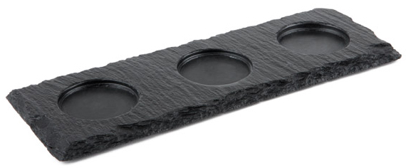 APS Plat en ardoise naturelle, (L)280 x (P)100mm, anthracite