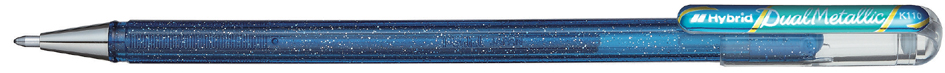 Pentel Hybrid Stylo roller encre gel 'Dual Pen', bleu/vert
