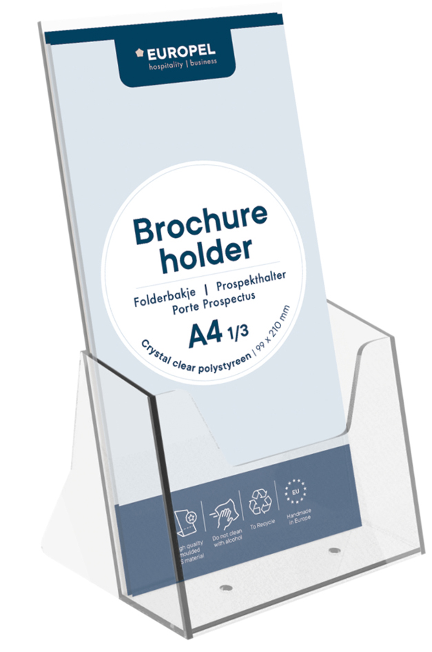 Porte-brochures, incliné - format long