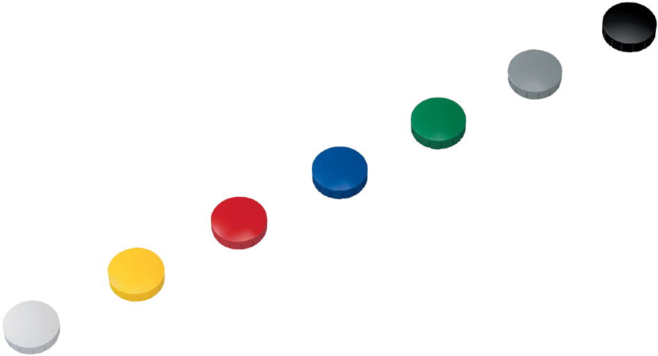 Visuel de référence: Aimant solide - diamètre: 24 mm, choix des couleurs
