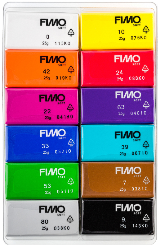 FIMO SOFT Kit de pâte à modeler 'Basic', kit de 12